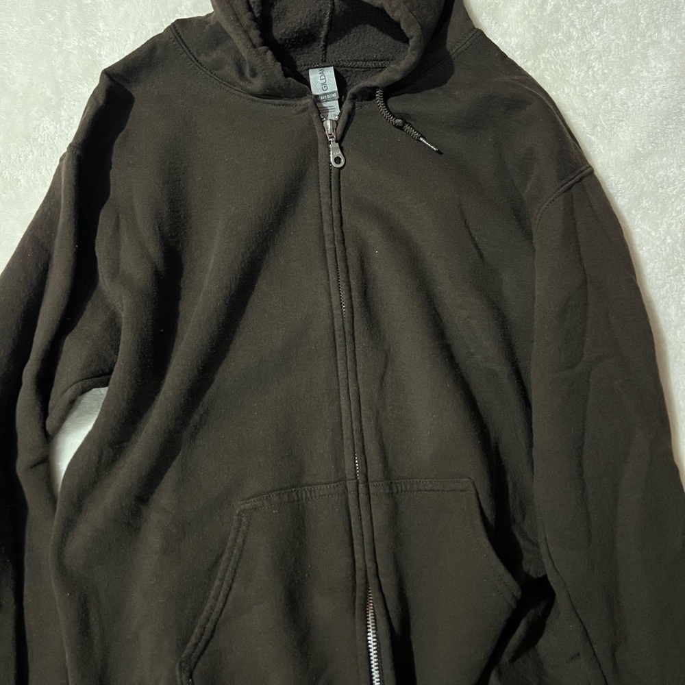 Gildan Men's Zip Up Black Sweater